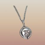 925 Sterling Silver Pearl, Fashion Interlocking C’s Logo Pendant | Cubic Zirconia